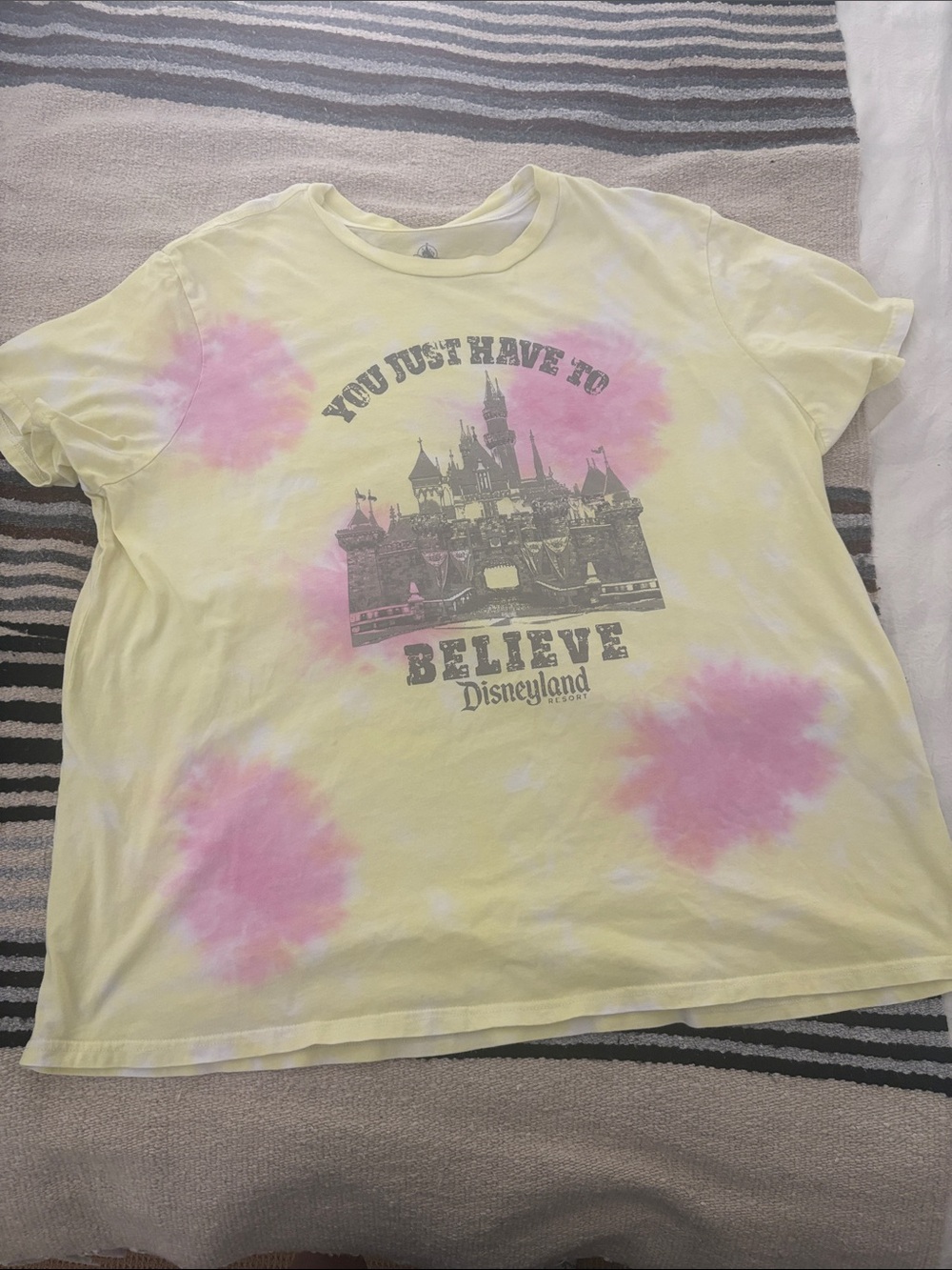 Disney Parks You Just Have To Believe' Tie-Dye Tee. Size XL